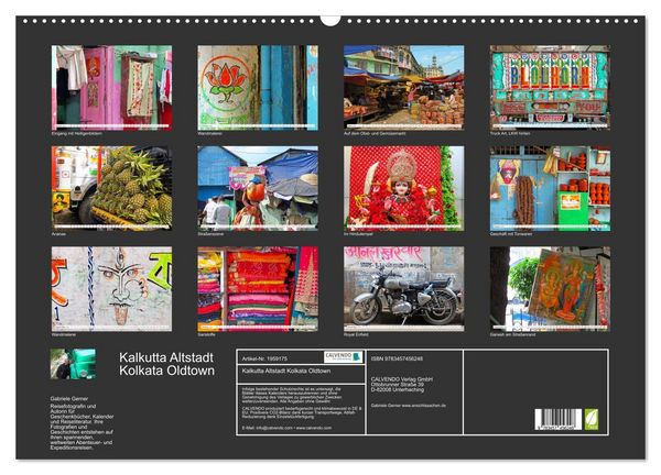 Produktbild: Kalkutta Altstadt Kolkata Oldtown (Wandkalender 2026 DIN A2 quer), CALVENDO Monatskalender