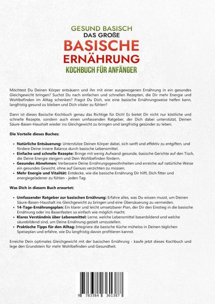 Produktbild: Gesund Basisch - Das gro&szlig;e Basische Ern&auml;hrung Kochbuch f&uuml;r Anf&auml;nger