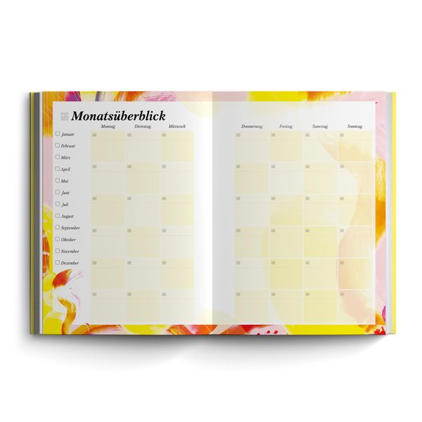 Produktbild: Terminplaner 2024/2025: Der ideale Terminkalender ohne Datum mit stabilem Hardcover. Organizer, Buchplaner aus der Art.Collection von Stay Inspired
