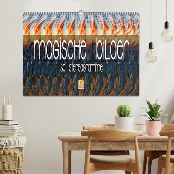 Produktbild: Magische Bilder - 3D Stereogramme (Wandkalender 2026 DIN A2 quer), CALVENDO Monatskalender