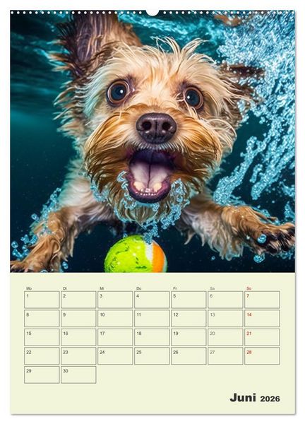 Produktbild: Yorkshire Terrier. Fr&ouml;hliche Energieb&uuml;ndel in Aktion (Wandkalender 2026 DIN A2 hoch), CALVENDO Monatskalender
