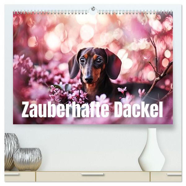 Produktbild: Zauberhafte Dackel (hochwertiger Premium Wandkalender 2026 DIN A2 quer), Kunstdruck in Hochglanz