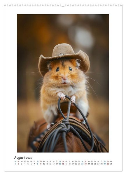 Produktbild: Lustige kleine Hamster (hochwertiger Premium Wandkalender 2026 DIN A2 hoch), Kunstdruck in Hochglanz