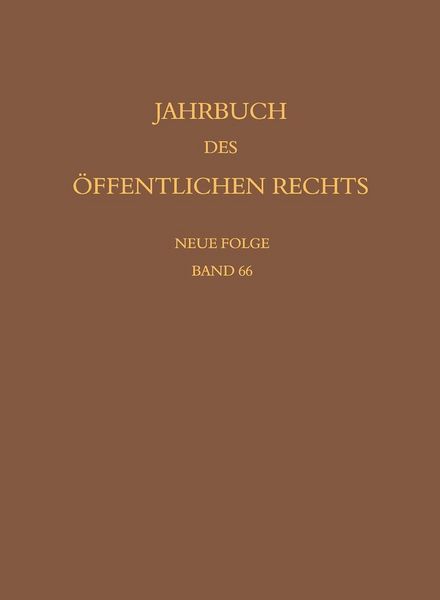 Produktbild: Jahrbuch des &ouml;ffentlichen Rechts der Gegenwart. Neue Folge