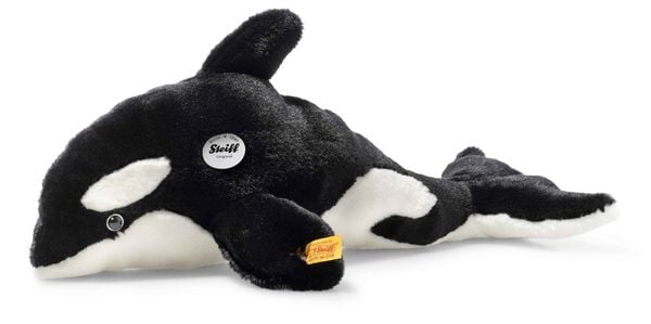 Produktbild: Steiff 067525 - Ozzie Orca mit Quietsche, Pl&uuml;sch, 37 cm