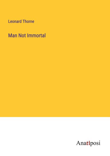 Produktbild: Man Not Immortal
