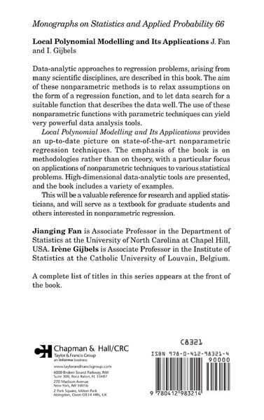 Produktbild: Local Polynomial Modelling and Its Applications