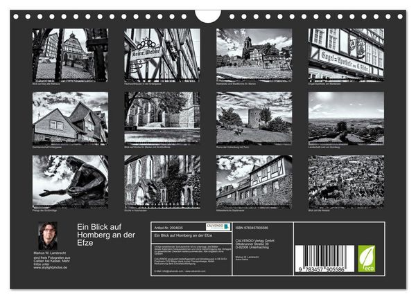 Produktbild: Ein Blick auf Homberg an der Efze (Wandkalender 2026 DIN A4 quer), CALVENDO Monatskalender