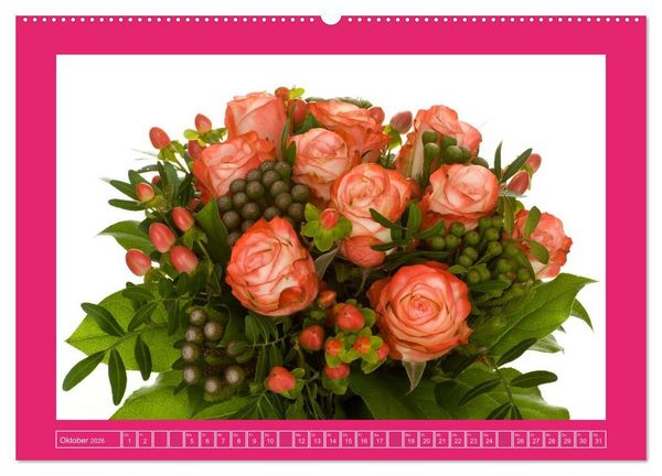 Produktbild: F&uuml;r jeden Monat ein Dankesch&ouml;n an Dich! - 12 Blumenstr&auml;u&szlig;e (hochwertiger Premium Wandkalender 2026 DIN A2 quer), Kunstdruck in Hochglanz