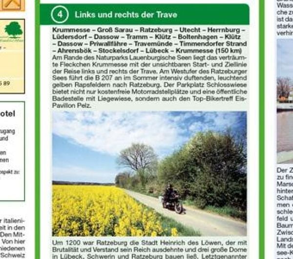 Produktbild: Motorradkarte Schleswig-Holstein 1:250 000