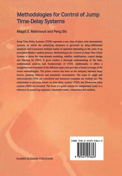 Produktbild: Methodologies for Control of Jump Time-Delay Systems