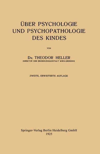 Produktbild: &Uuml;ber Psychologie und Psychopathologie des Kindes