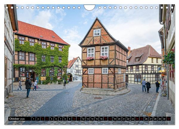 Produktbild: Fachwerkstadt Quedlinburg (Wandkalender 2026 DIN A4 quer), CALVENDO Monatskalender