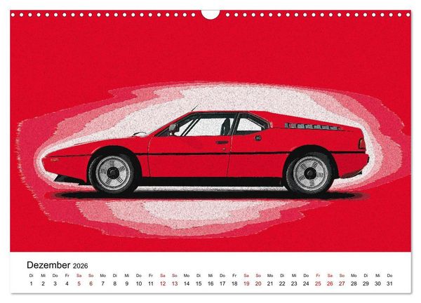 Produktbild: Car Art Edition Sportwagenlegenden (Wandkalender 2026 DIN A3 quer), CALVENDO Monatskalender