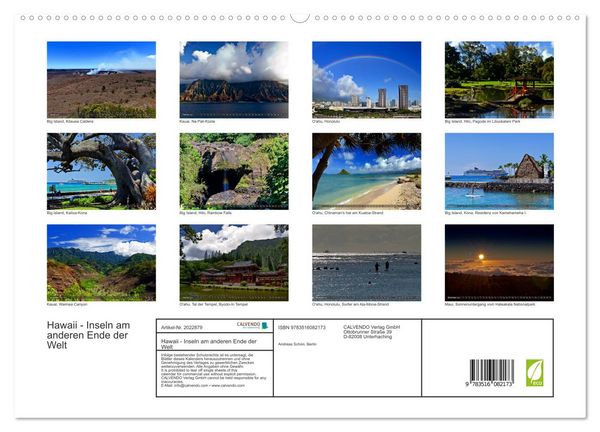 Produktbild: Hawaii - Inseln am anderen Ende der Welt (hochwertiger Premium Wandkalender 2026 DIN A2 quer), Kunstdruck in Hochglanz