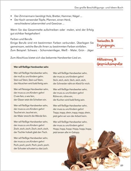 Produktbild: Das gro&szlig;e Besch&auml;ftigungsbuch f&uuml;r Menschen mit Demenz. Ideen, Spiele, Besch&auml;ftigungen f&uuml;r Senioren mit Demenz. Ratgeber.