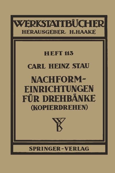Produktbild: Nachformeinrichtungen f&uuml;r Drehb&auml;nke (Kopierdrehen)
