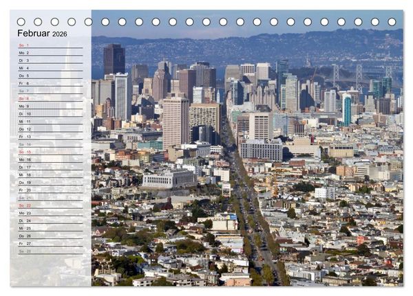 Produktbild: SAN FRANCISCO Traumstadt in Kalifornien (Tischkalender 2026 DIN A5 quer), CALVENDO Monatskalender