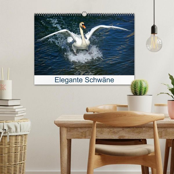 Produktbild: Elegante Schw&auml;ne (Wandkalender 2026 DIN A3 quer), CALVENDO Monatskalender