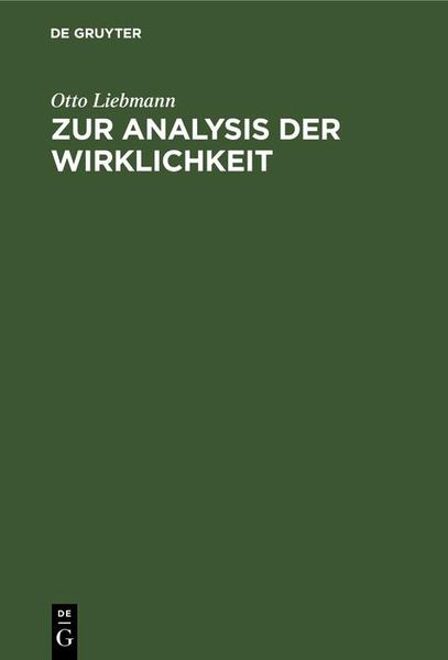 Produktbild: Zur Analysis der Wirklichkeit