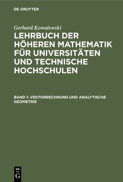 Produktbild: Vektorrechnung und analytische Geometrie