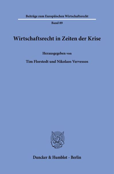Produktbild: Wirtschaftsrecht in Zeiten der Krise