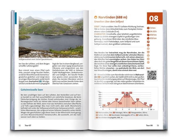 Produktbild: KOMPASS Wanderf&uuml;hrer Lofoten, Vester&aring;len und Senja, 70 Touren mit Extra-Tourenkarte