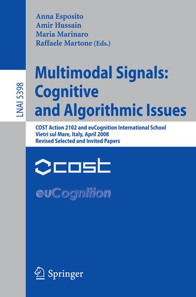 Produktbild: Multimodal Signals: Cognitive and Algorithmic Issues