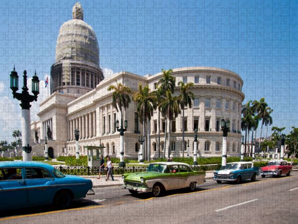 Produktbild: CALVENDO Puzzle Das Kapitol in Havanna | 1000 Teile Lege-Gr&ouml;&szlig;e 64x48cm Foto-Puzzle f&uuml;r gl&uuml;ckliche Stunden