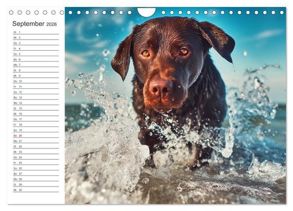 Produktbild: Hundegl&uuml;ck (Wandkalender 2026 DIN A4 quer), CALVENDO Monatskalender