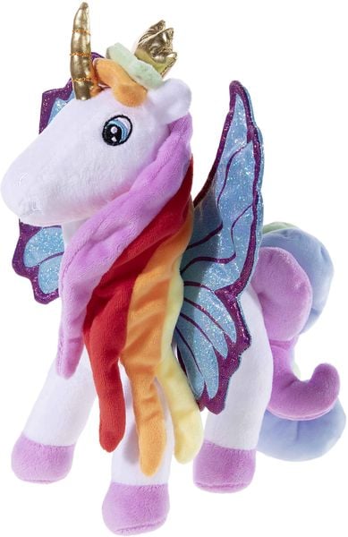 Heunec 608771 - Galupy Einhorn Lilly, weiß-regenbogenfarbig, 25cm, Plüsch