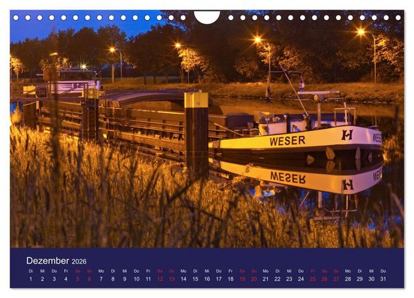 Produktbild: Binnenschiffe im Norden (Wandkalender 2026 DIN A4 quer), CALVENDO Monatskalender