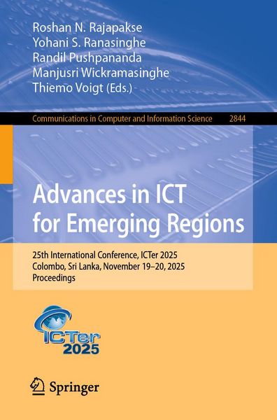 Produktbild: Advances in ICT for Emerging Regions