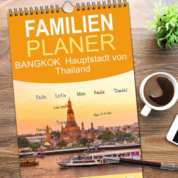 Produktbild: Familienplaner 2026 - BANGKOK Hauptstadt von Thailand mit 5 Spalten (Wandkalender, 21 x 45 cm) CALVENDO