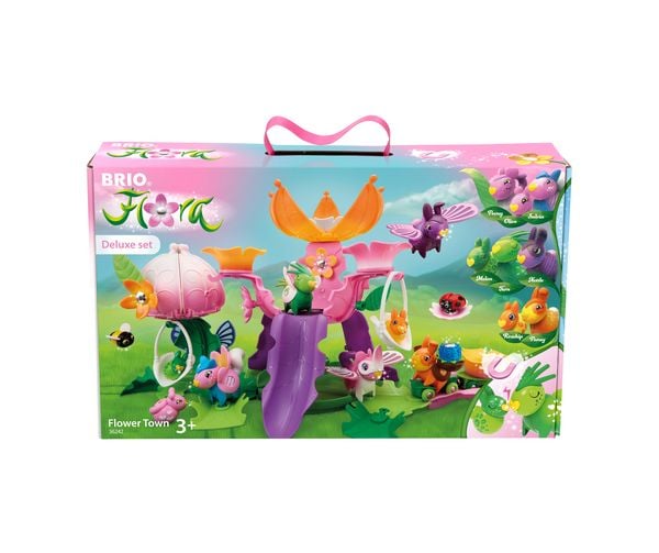 Produktbild: BRIO Flora - 36242 Blumenstadt Deluxe Set | riesiges Spielset f&uuml;r endlosen fantasievollen Spielspa&szlig; f&uuml;r M&auml;dchen und Jungen ab 3 Jahren - wundersch&ouml;nes Geschenk mit sehr viel Zubeh&ouml;r