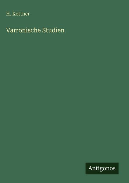 Produktbild: Varronische Studien