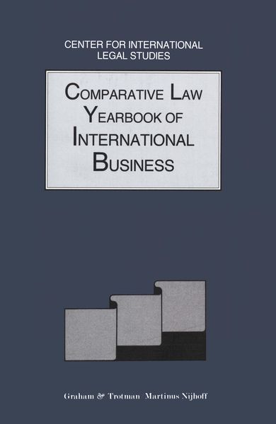 Produktbild: Comparative Law Yearbook of International Business