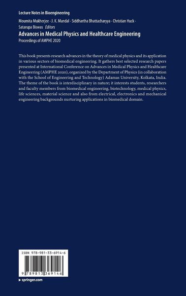 Produktbild: Advances in Medical Physics and Healthcare Engineering