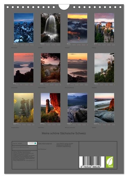 Produktbild: Meine sch&ouml;ne S&auml;chsische Schweiz (Wandkalender 2026 DIN A4 hoch), CALVENDO Monatskalender