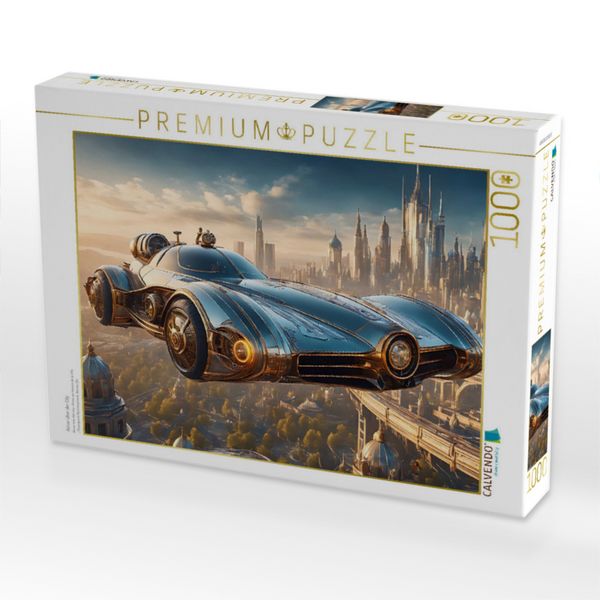 Produktbild: CALVENDO Puzzle Aircar &uuml;ber der City | 1000 Teile Lege-Gr&ouml;&szlig;e 64x48cm Foto-Puzzle f&uuml;r gl&uuml;ckliche Stunden