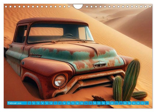 Produktbild: Oldtimer im W&uuml;stensand (Wandkalender 2026 DIN A4 quer), CALVENDO Monatskalender