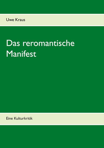 Produktbild: Das reromantische Manifest