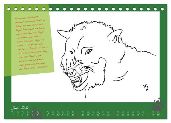 Produktbild: Der kleine GROSSE Wolf - Kalender (Tischkalender 2026 DIN A5 quer), CALVENDO Monatskalender