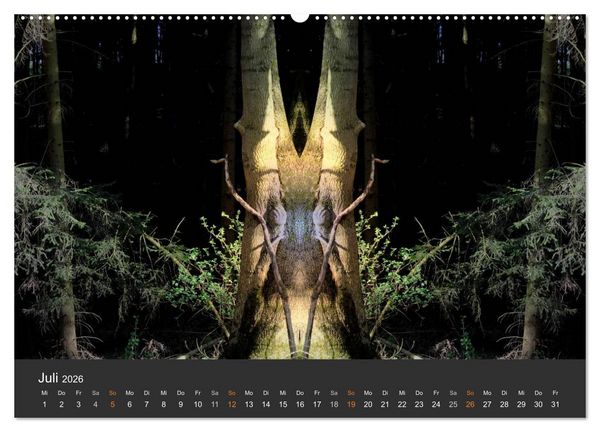 Produktbild: Spiegelwelten - Im Reich der Naturwesen (Wandkalender 2026 DIN A2 quer), CALVENDO Monatskalender