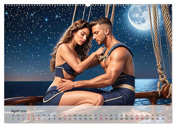 Produktbild: Maritime Leidenschaft - Sonne, Meer und hei&szlig;e Flirts (Wandkalender 2026 DIN A2 quer), CALVENDO Monatskalender