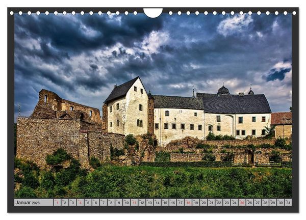 Produktbild: Burgen und Schl&ouml;sser um Dresden (Wandkalender 2026 DIN A4 quer), CALVENDO Monatskalender