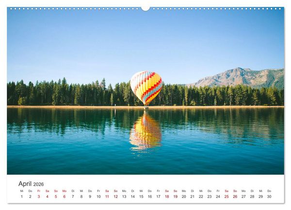 Produktbild: Kunterbunte Hei&szlig;luftballone (Wandkalender 2026 DIN A2 quer), CALVENDO Monatskalender
