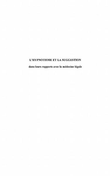 Produktbild: Hypnotisme et la suggestion dans leurs r