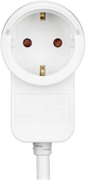 Produktbild: Hama 00133801 Strom Verl&auml;ngerungskabel Wei&szlig; 3.00 m H05VV-F 3G 1,5 mm&sup2;