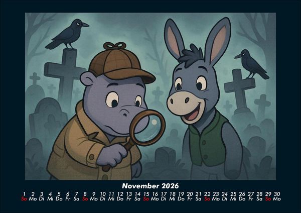 Produktbild: Sashito & Huf - Geheimnisvolle Mission 2026 Fotokalender DIN A4